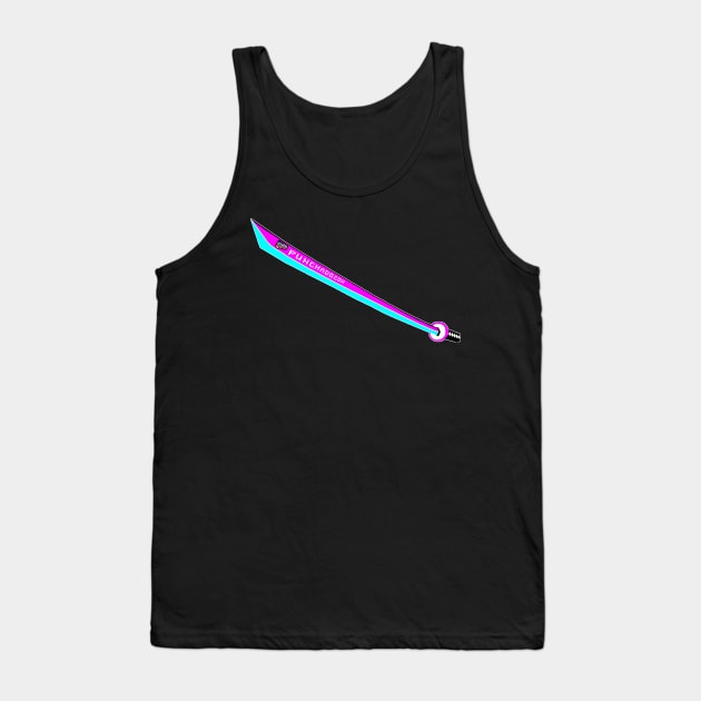 Katana with Blank Text, v. Code Magenta Teal Tank Top by punchado